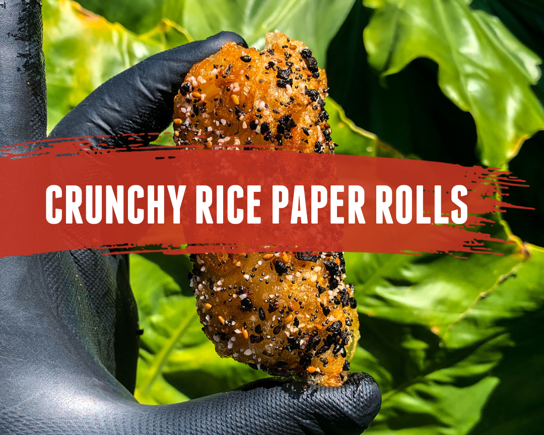 Everything Toasted Bagel Crunchy Rice Paper Rolls