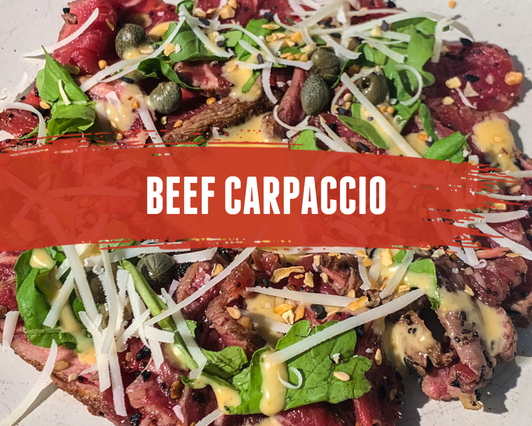 Everything Toasted Bagel Beef Carpaccio
