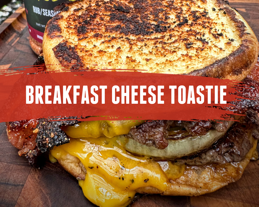Breakfast Cheese Toastie Upside Down Burger