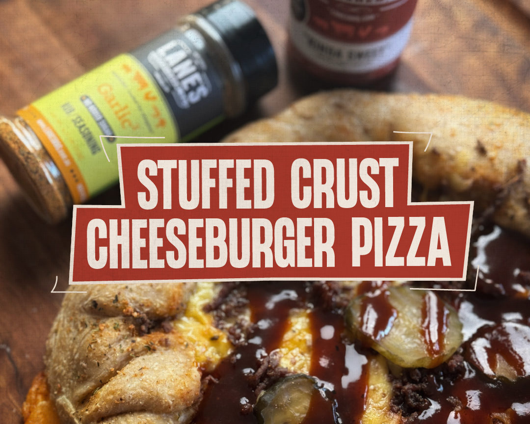 Stuffed Crust Cheeseburger Pizza