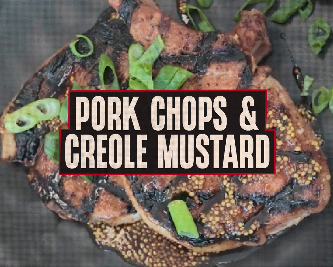 Hog Dust Pork Chops with Creole Mustard