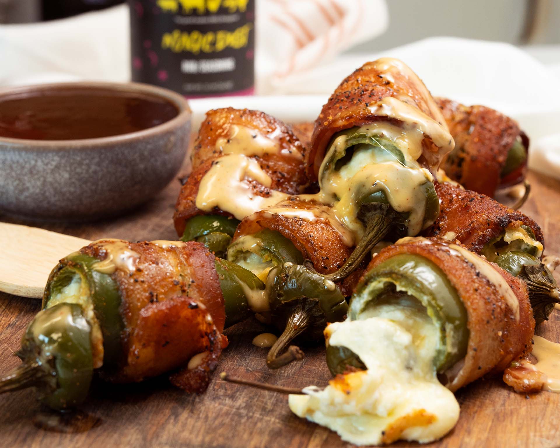 A.B.Ts (Bacon Wrapped Jalapeño Poppers)