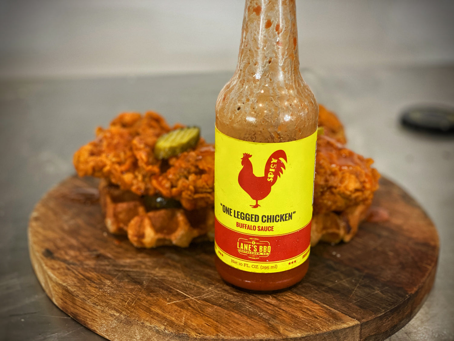 Drunken Hot Fried Chicken w/ Sweet Waffles