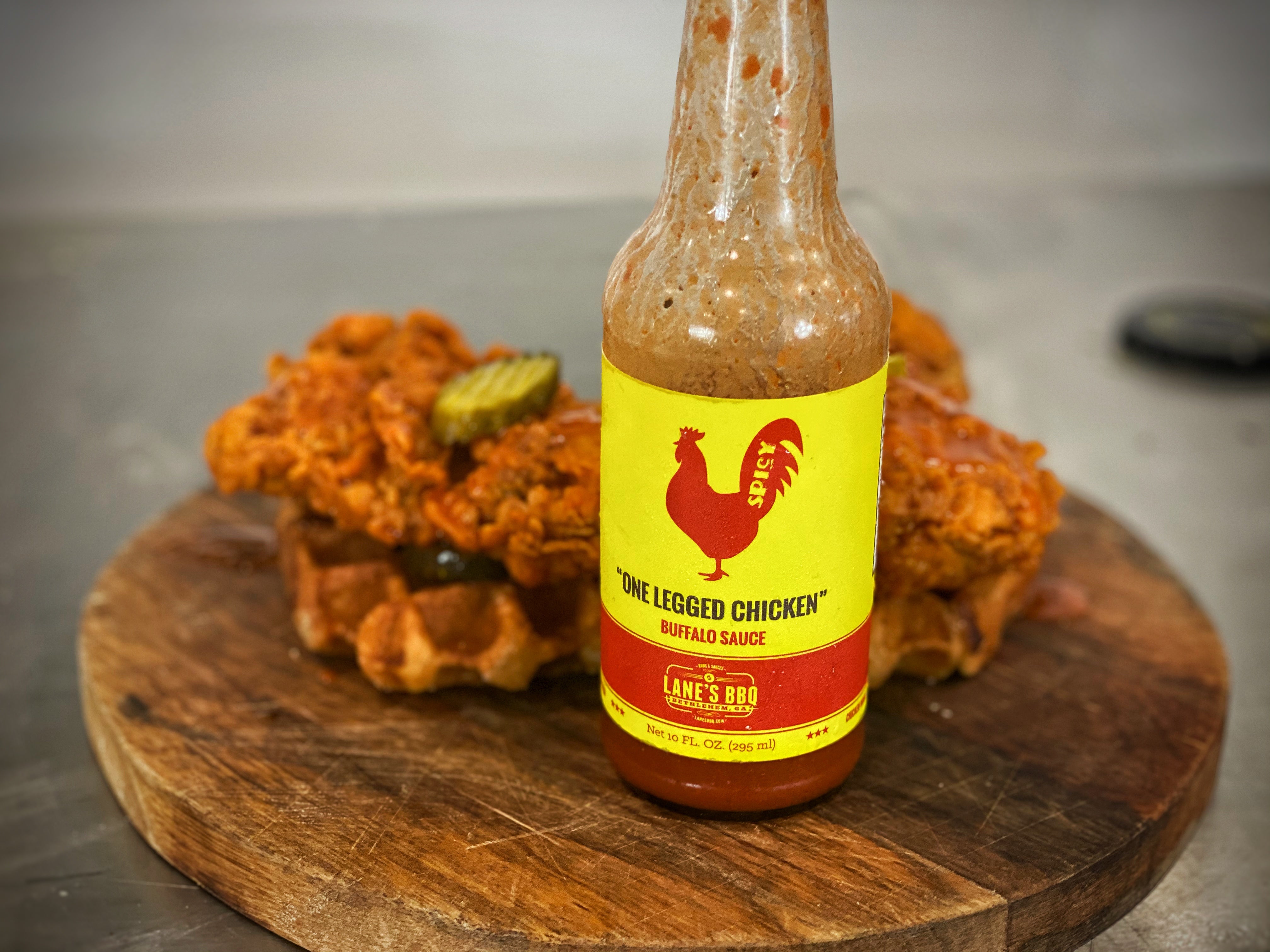 Drunken Hot Fried Chicken w/ Sweet Waffles