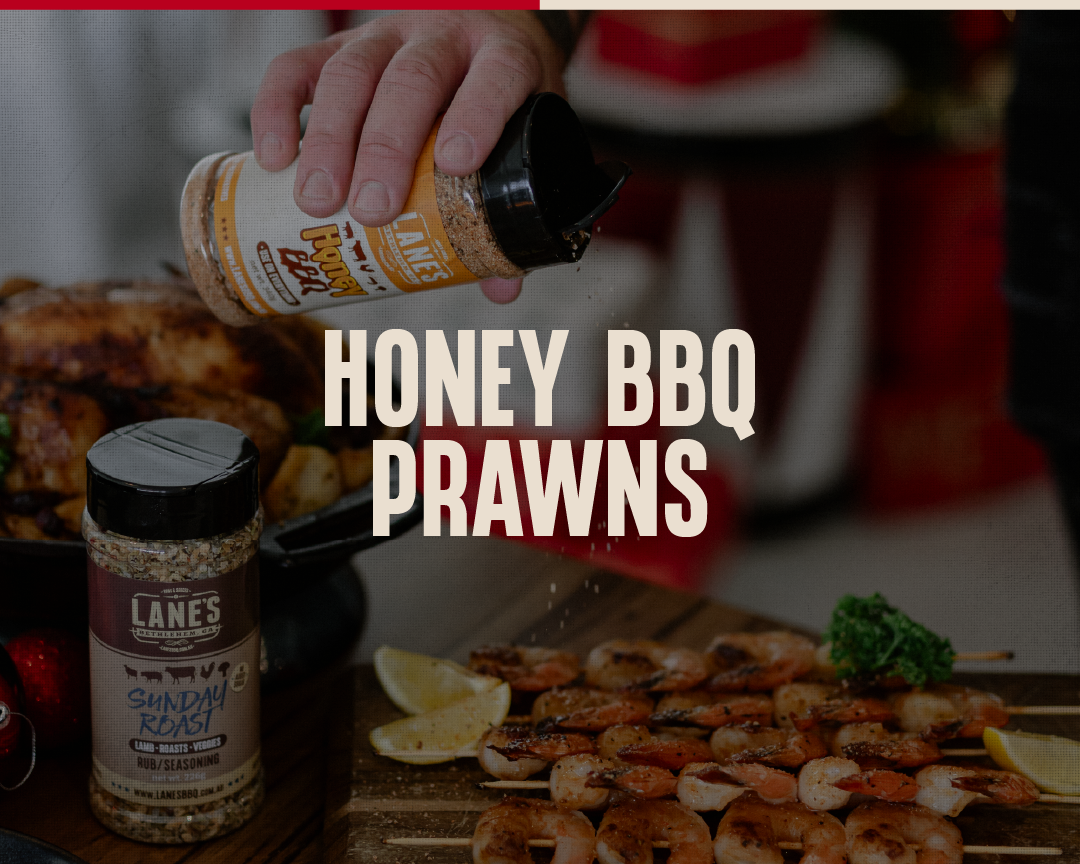 HONEY BBQ CHRISTMAS PRAWNS