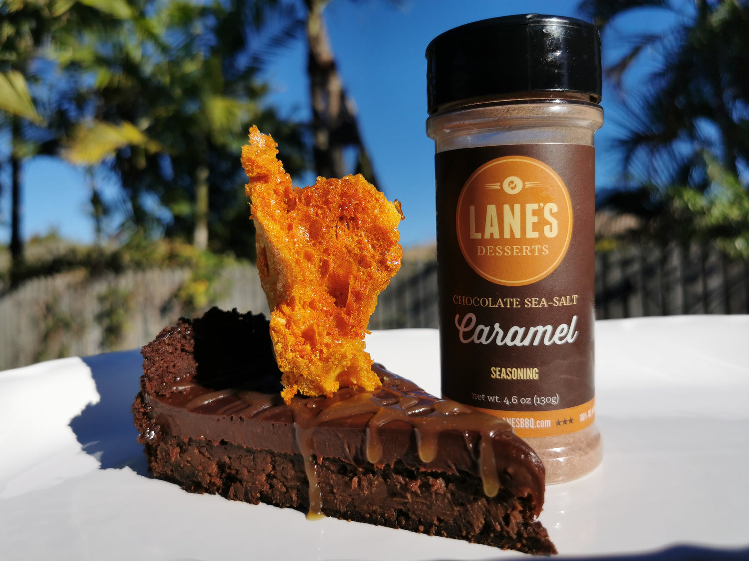 Choc Caramel Honeycomb Tart