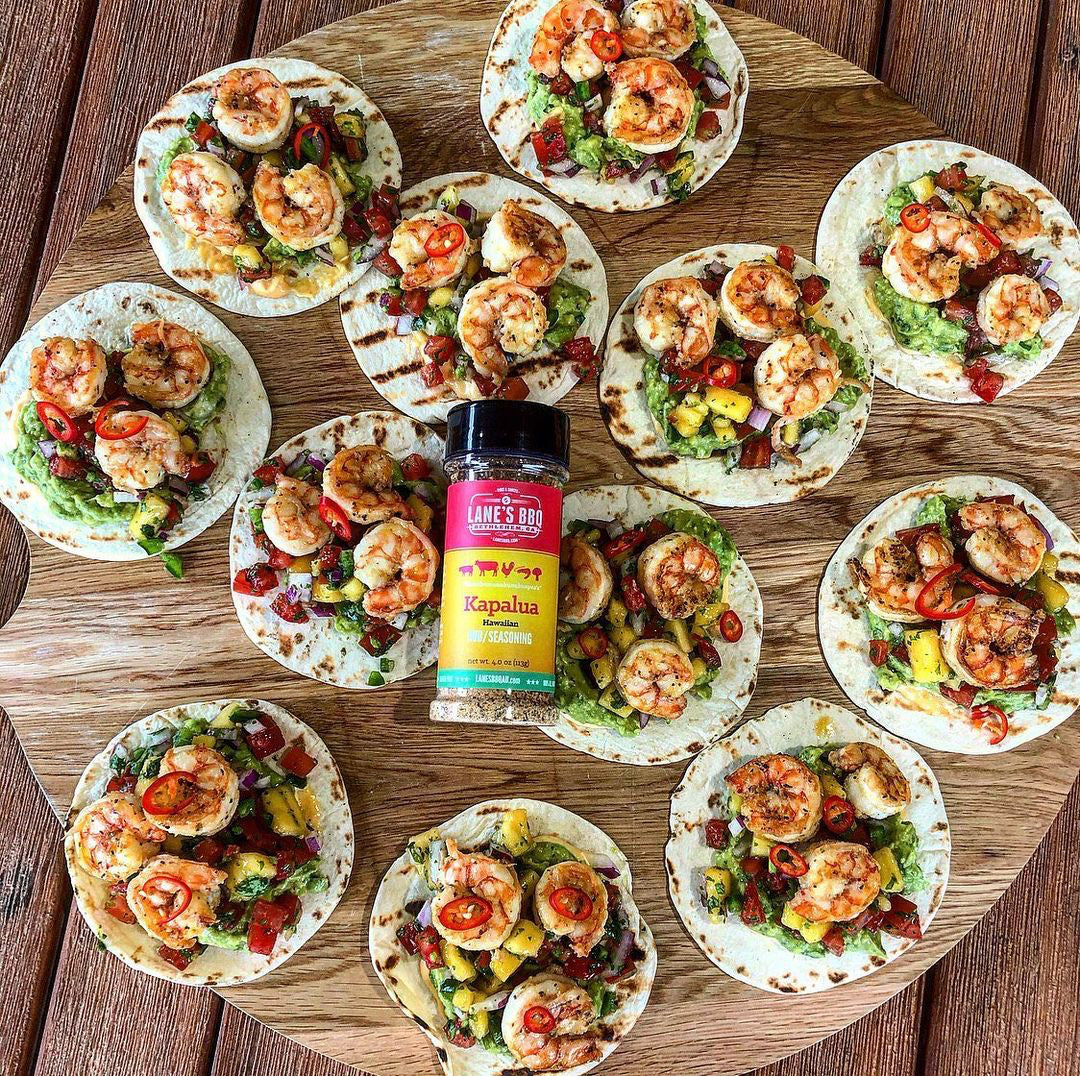 Kapalua Tiger Prawn Tacos with Mango Pico de Gallo