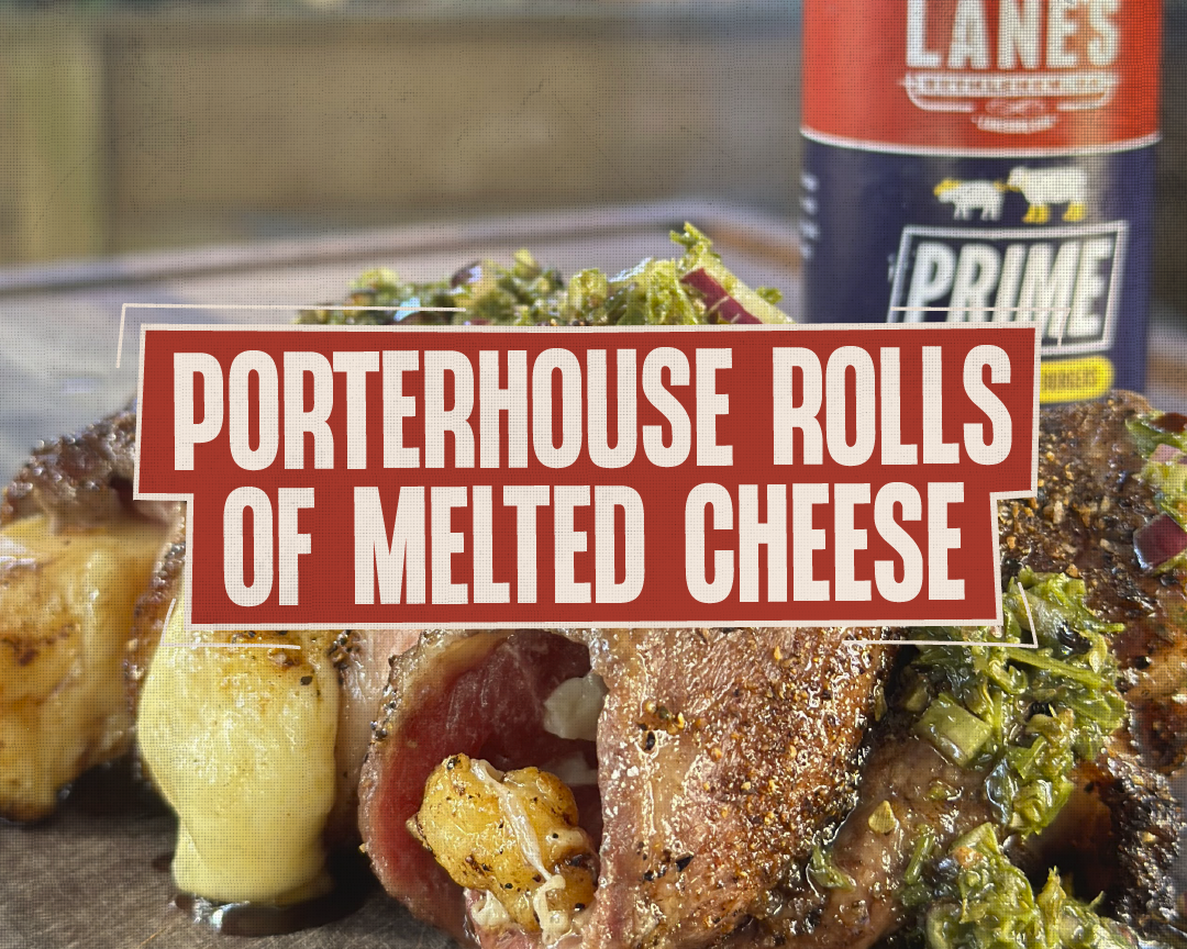 Porterhouse Steak Rolls with Chimichurri and Prime