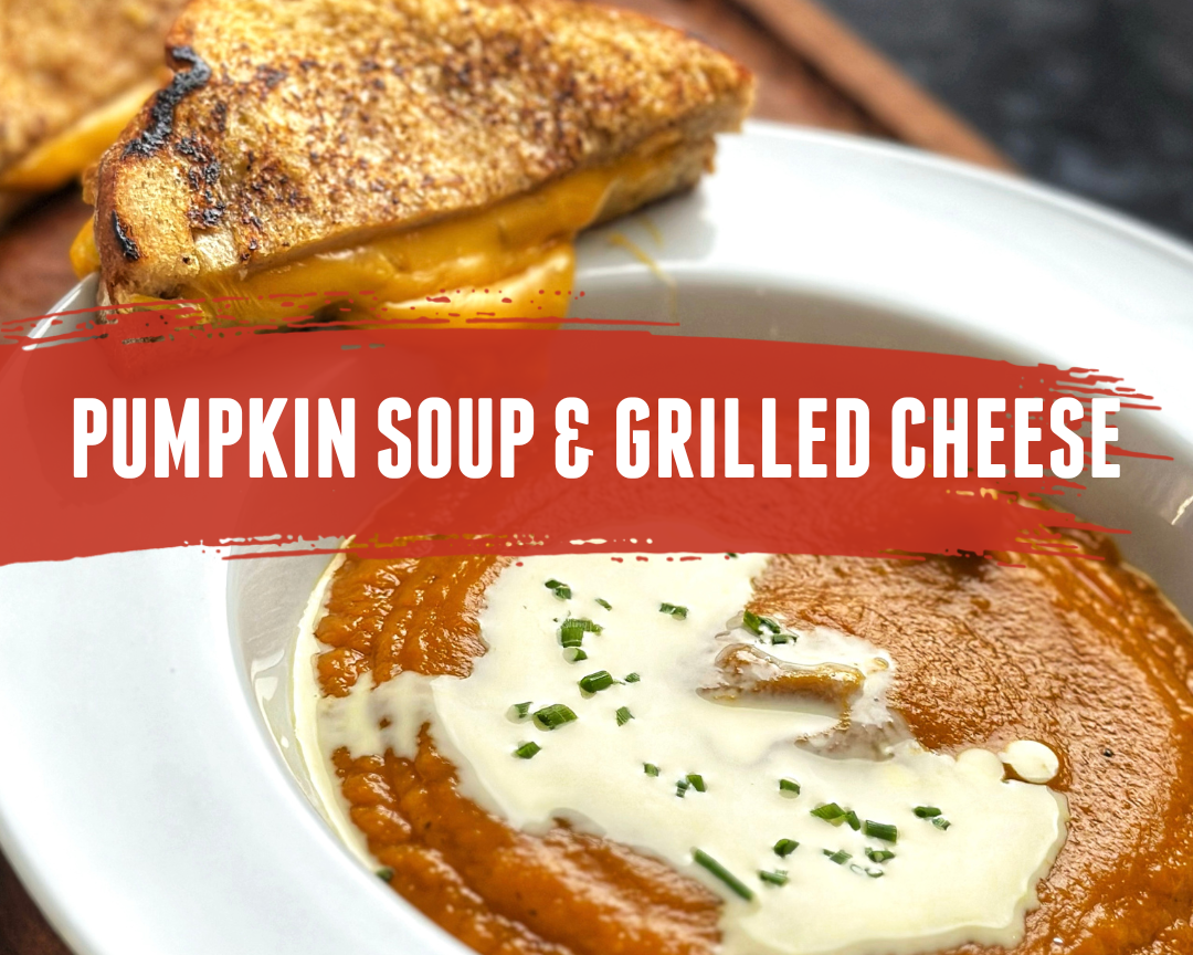 Smoked Pumpkin Soup & Grilled Cheese