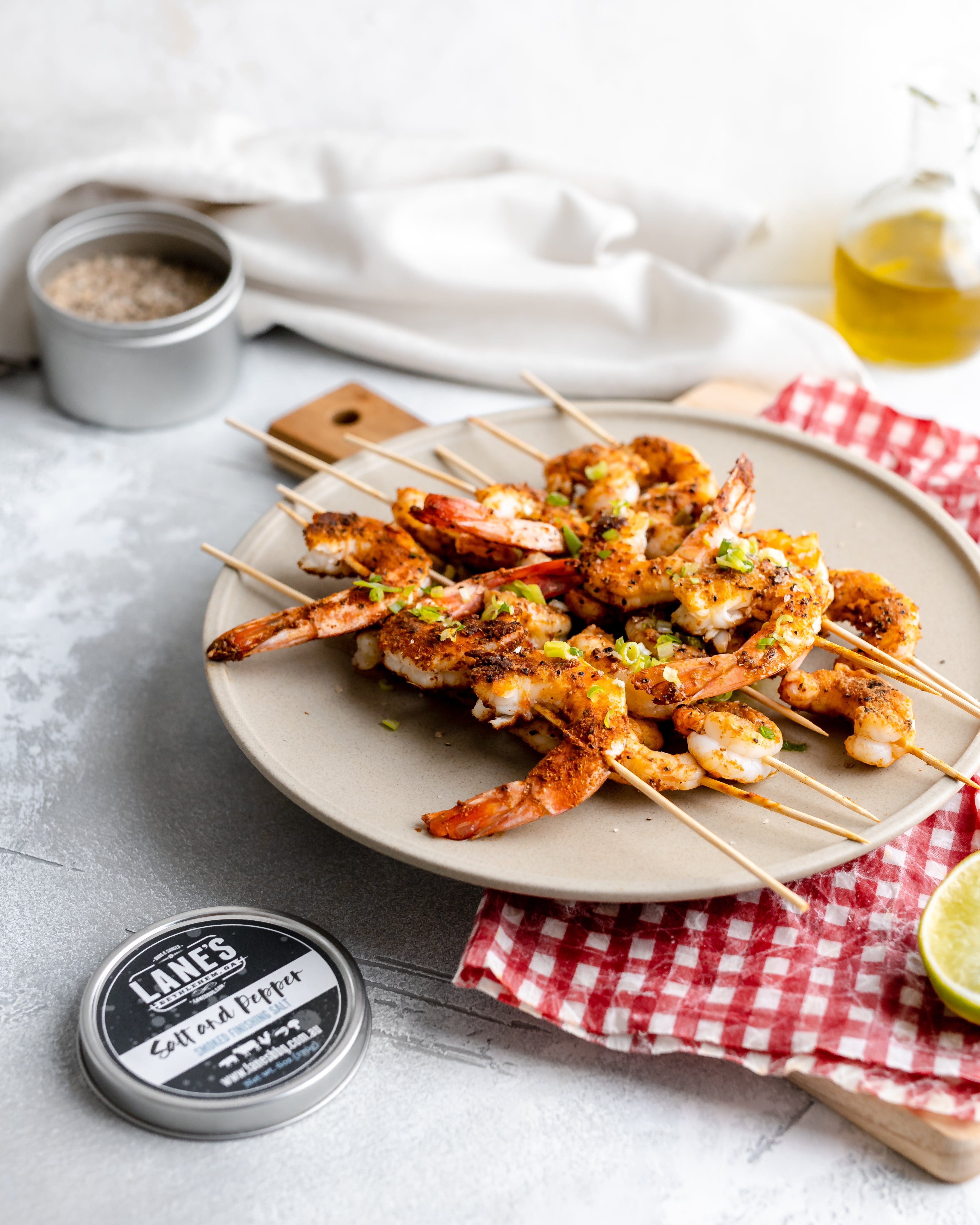 Smoked Salt and pepper prawns