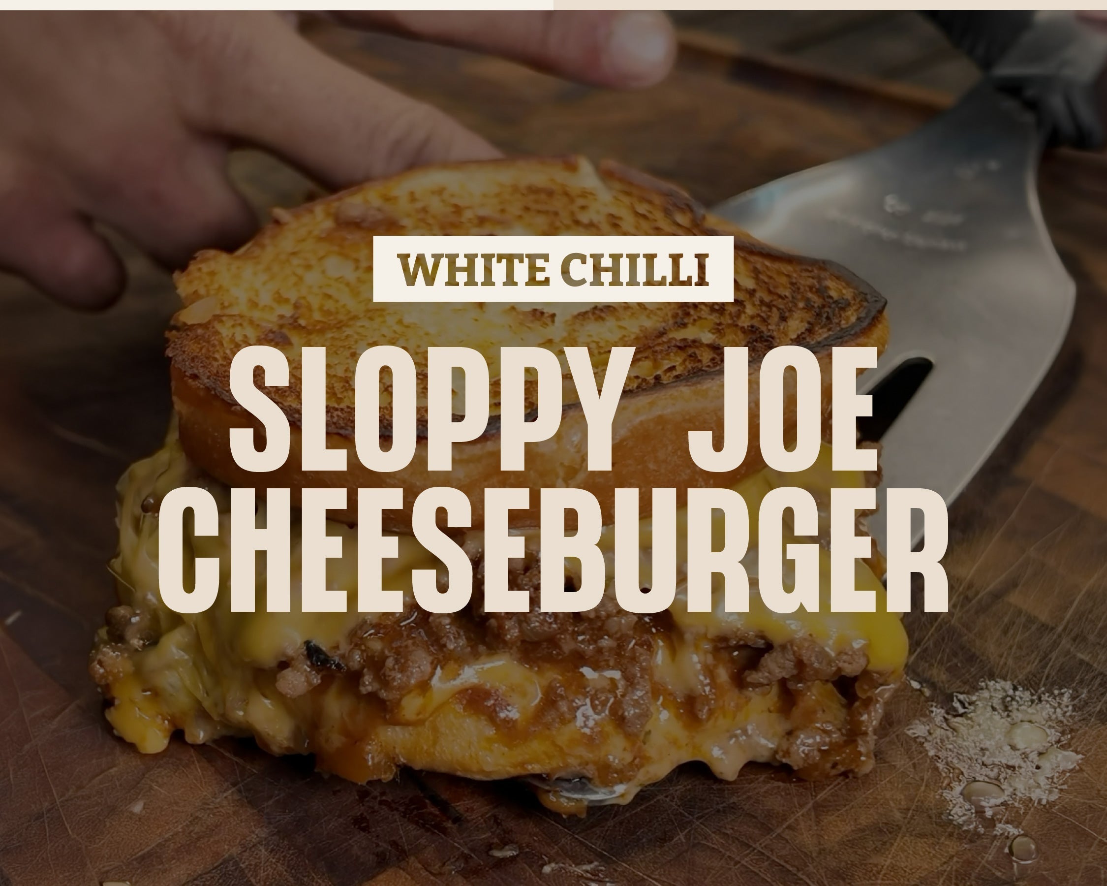 White Chilli Sloppy Joe Cheeseburger