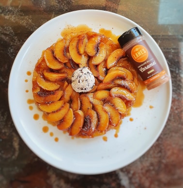 Smoked Peach Tarte Tatin