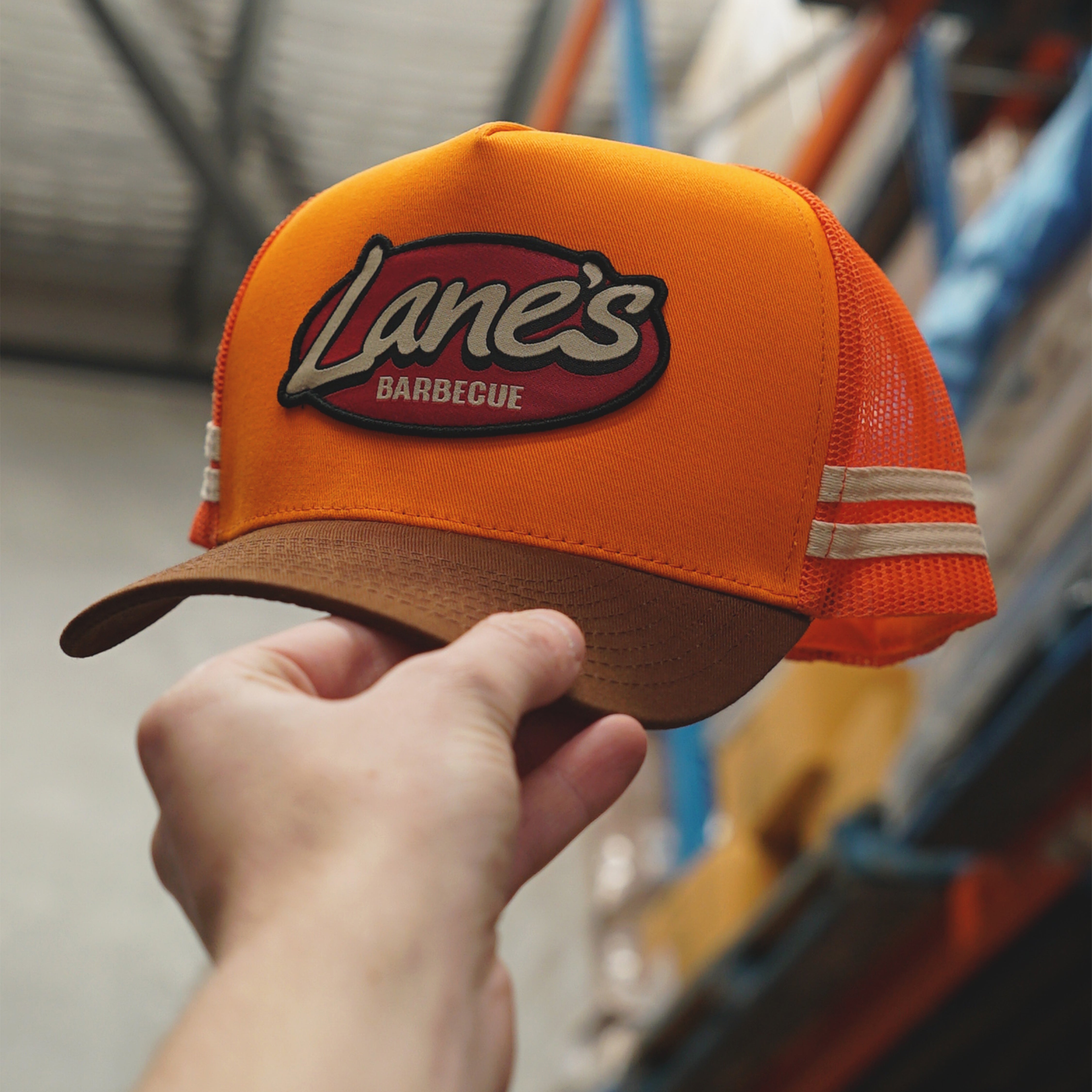 Lane's Trucker Hat - Brown/Orange