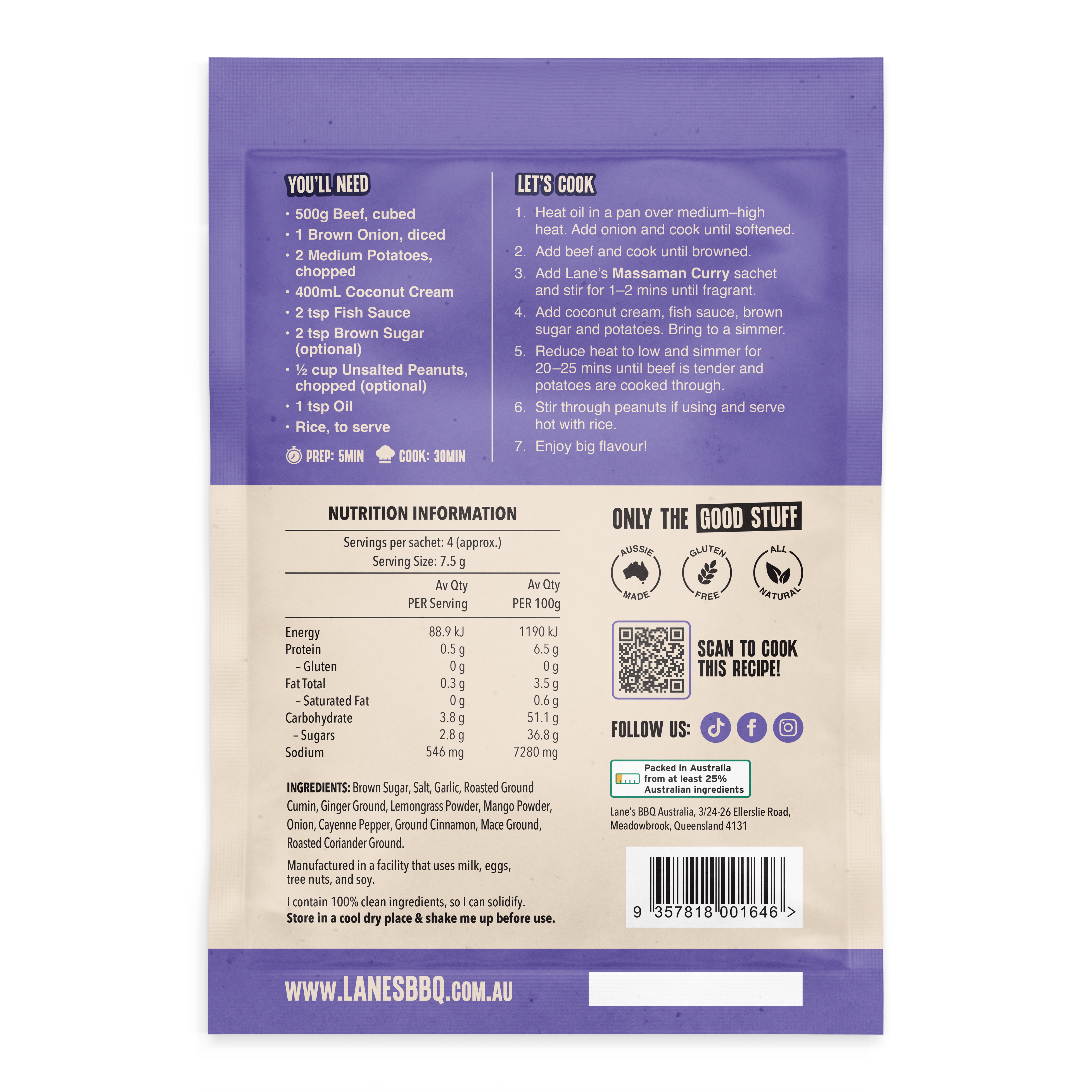 Rich & Nutty Massaman Recipe Base 3pk