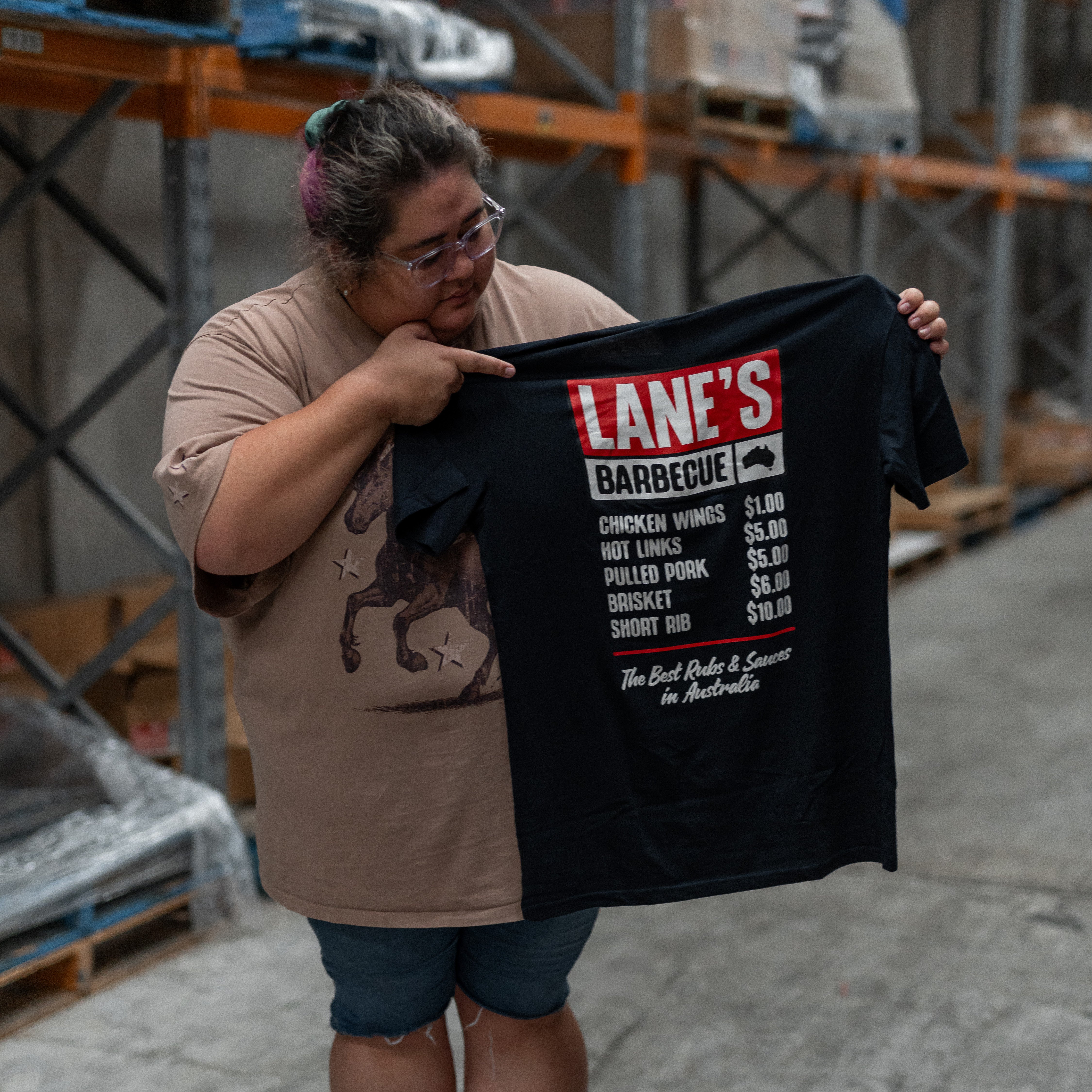 BBQ Menu T Shirt - Navy