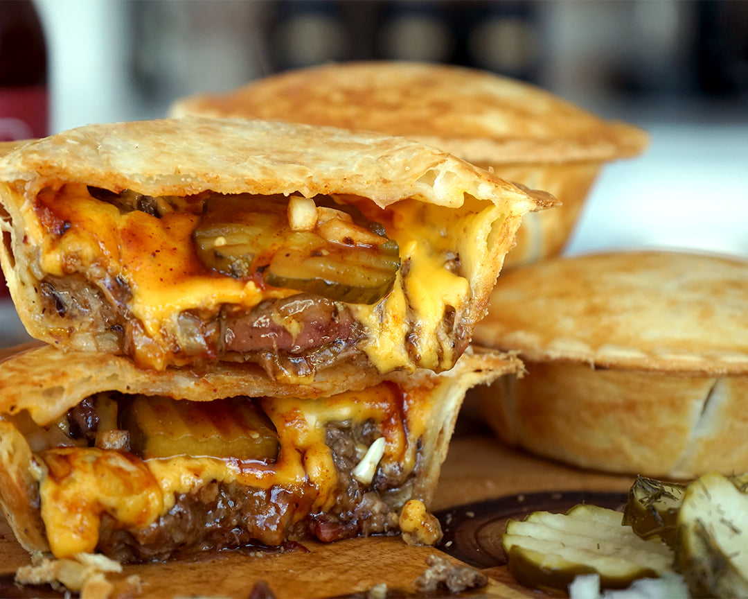 Double Beef & Bacon Cheeseburger Pies