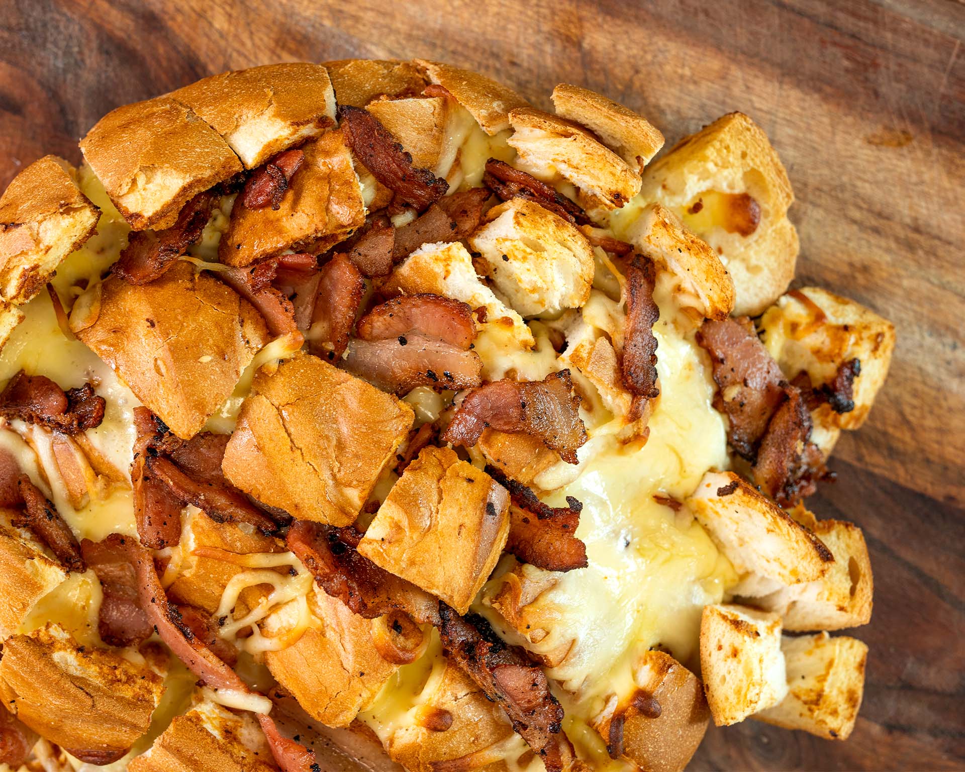 BBQ Bacon & Cheese Pull Apart Bread