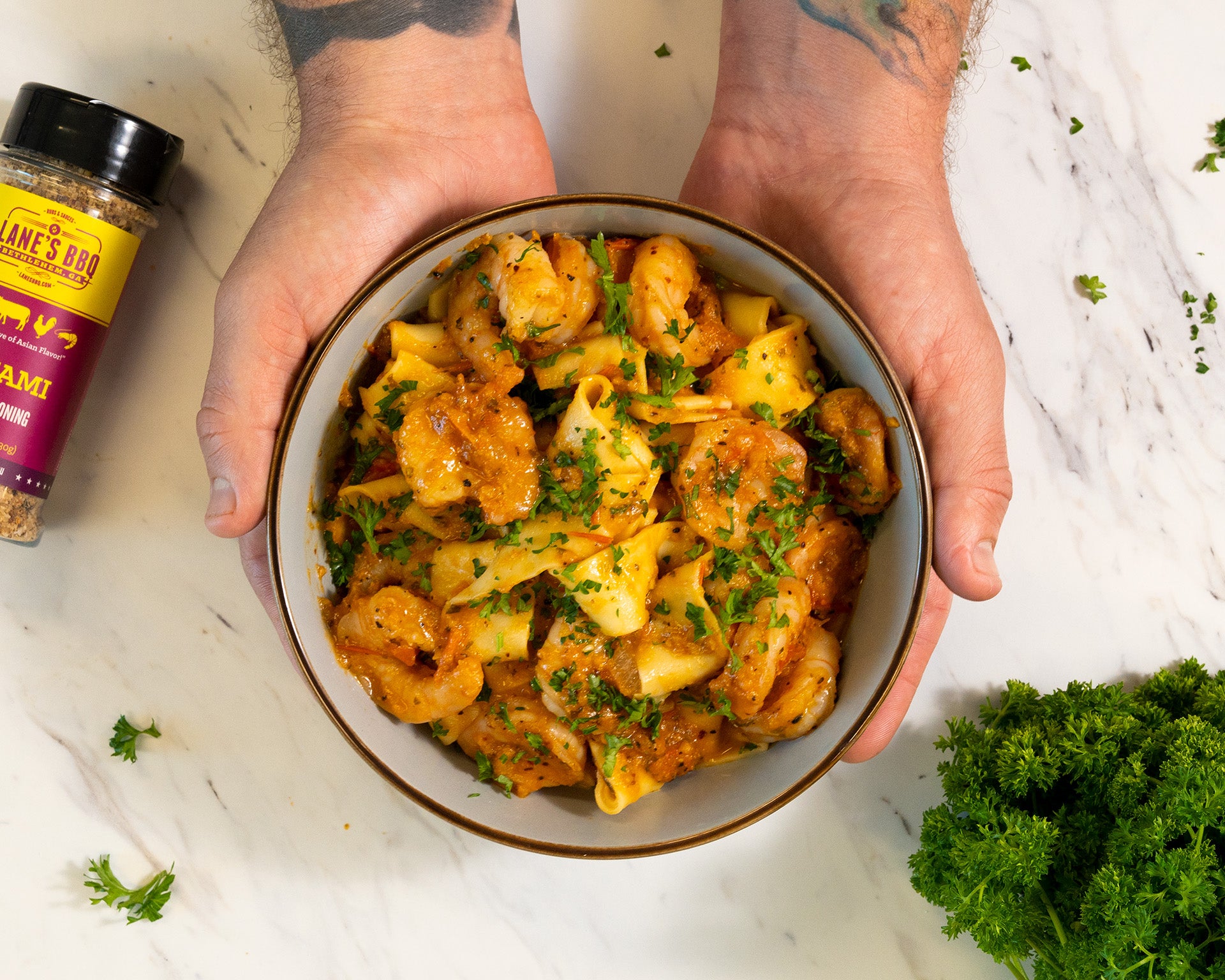 Q-nami Prawn Parpadelle!