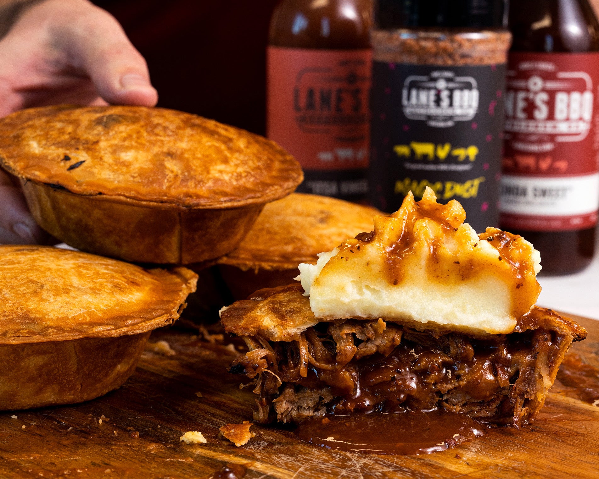 Pulled Pork Pies With Sweet Gravy