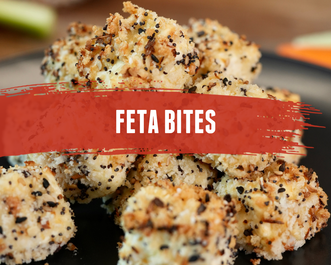 Everything Toasted Bagel Feta Bites