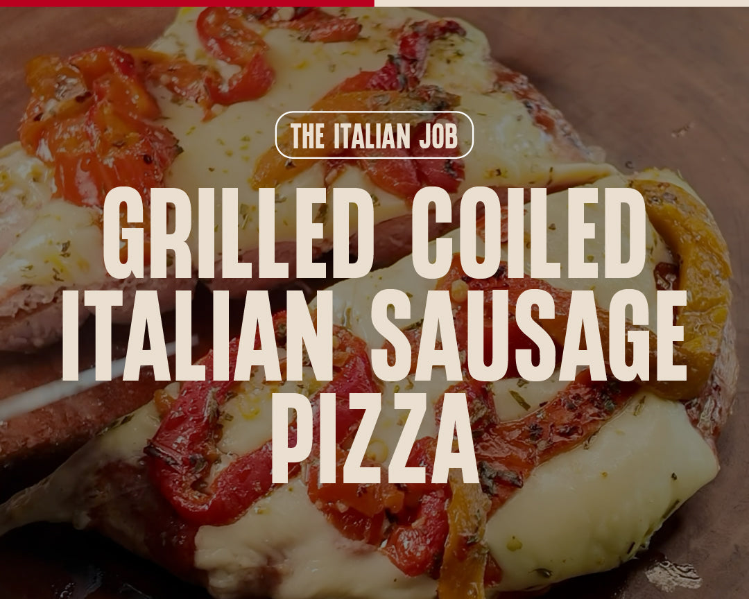 Grilled Coiled Italian Sausage Pizza
