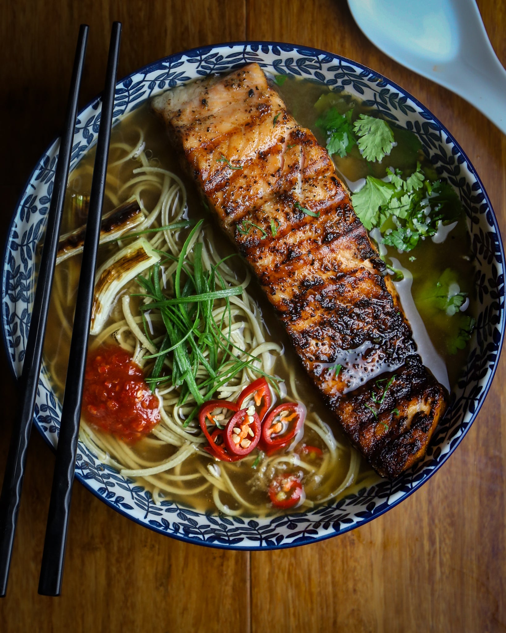 SKIPPERS' QNAMI SALMON w/ NOODLES