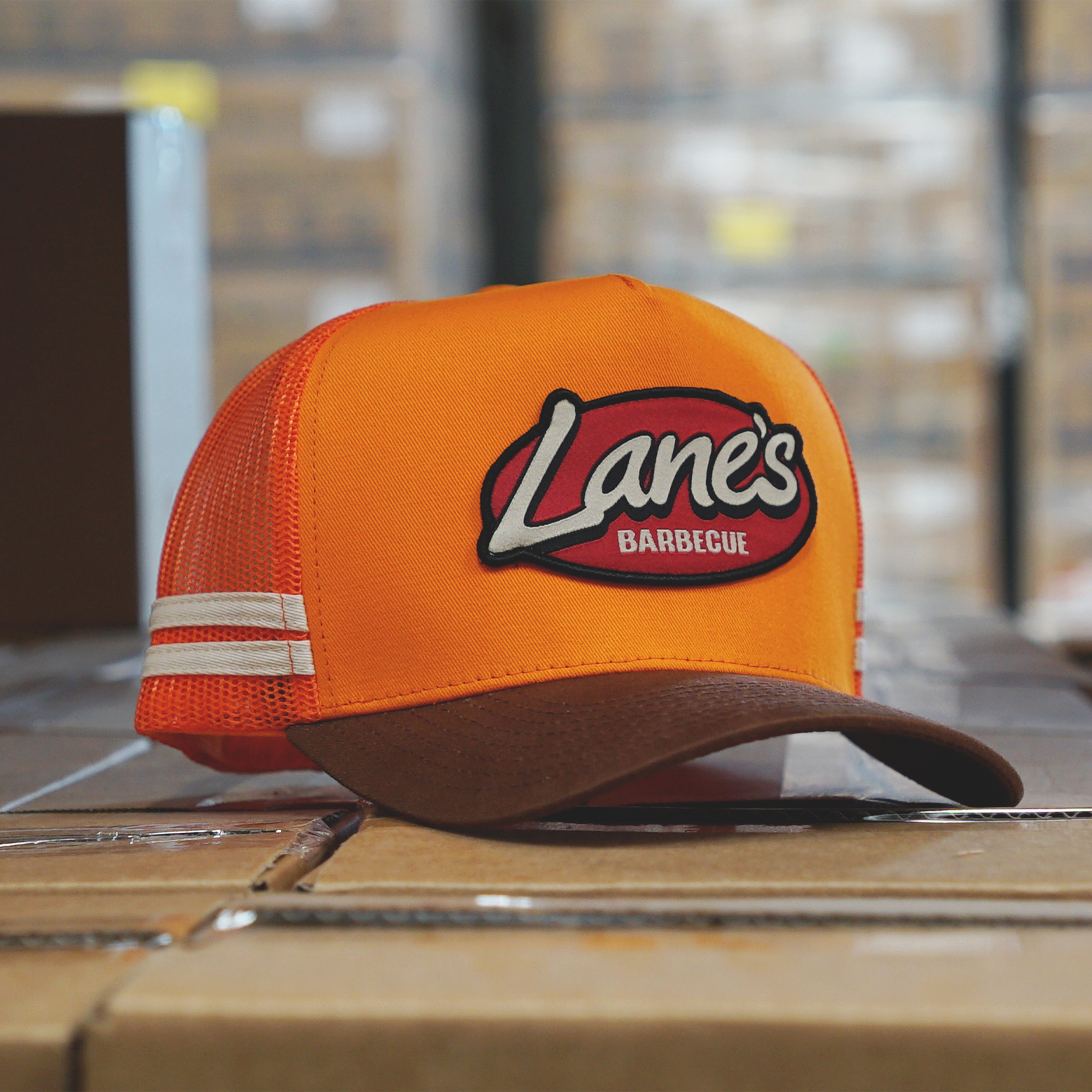 Lane's Trucker Hat - Brown/Orange
