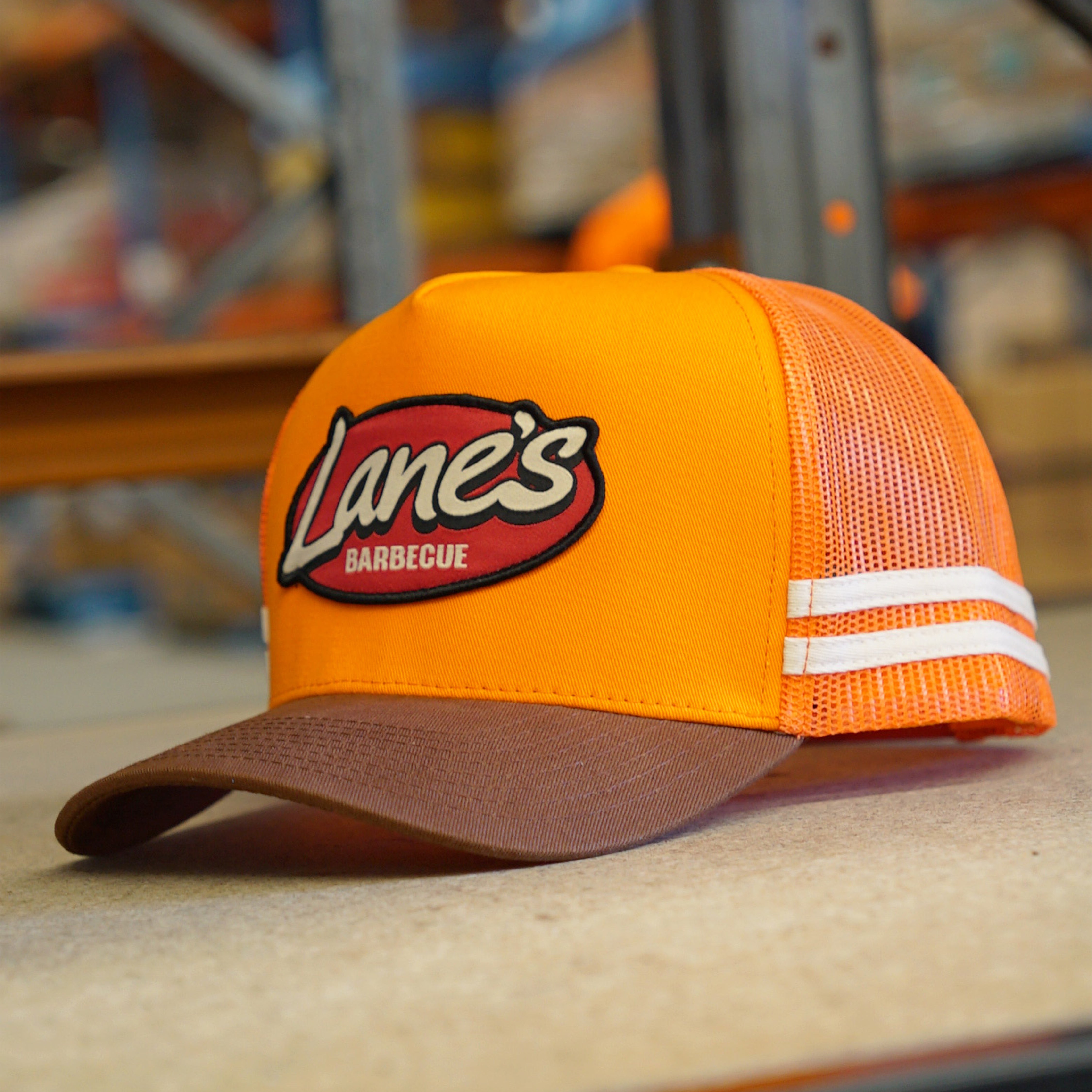 Lane's Trucker Hat - Brown/Orange