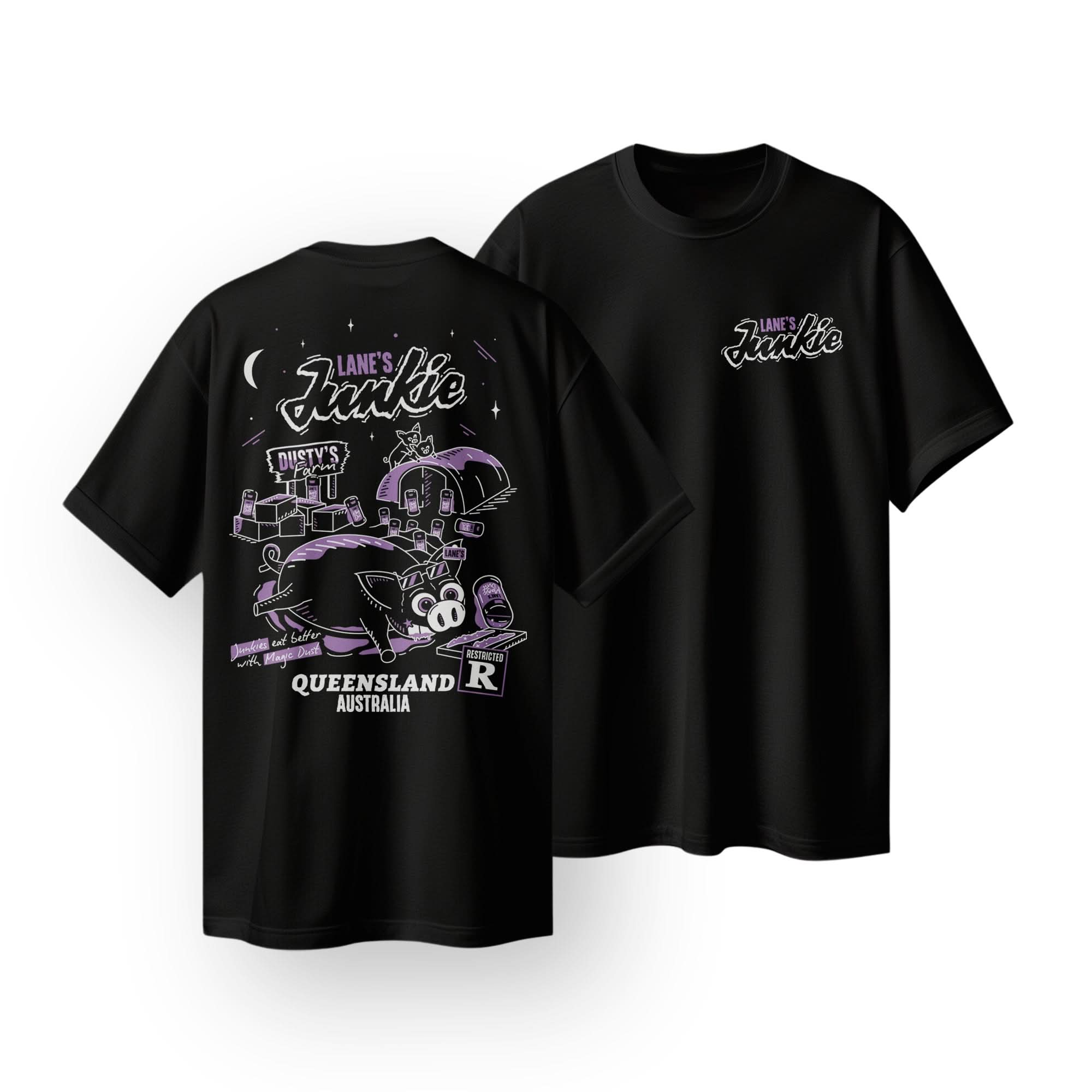 Lane's Junkie T Shirt - Black