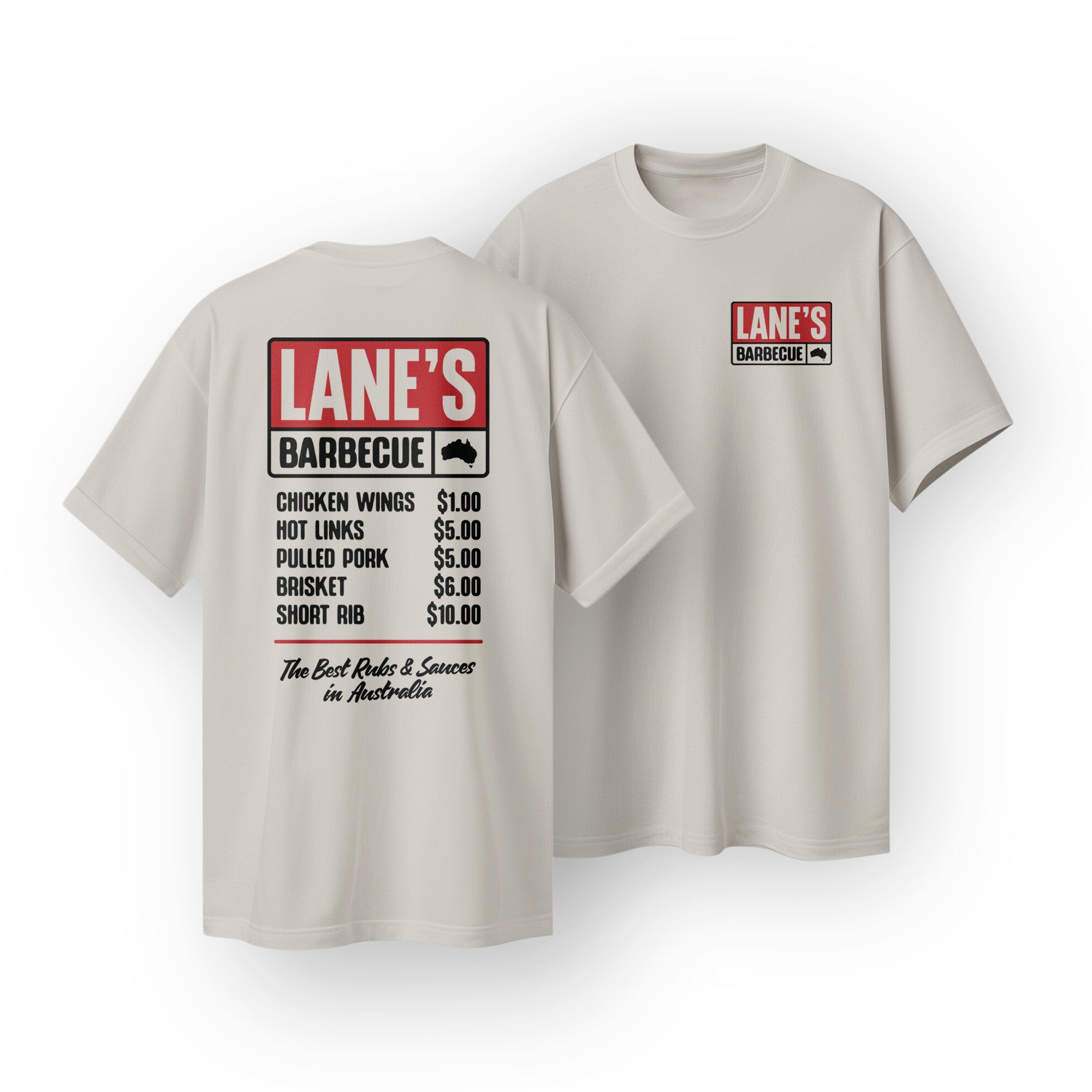BBQ Menu Shirt - Cream