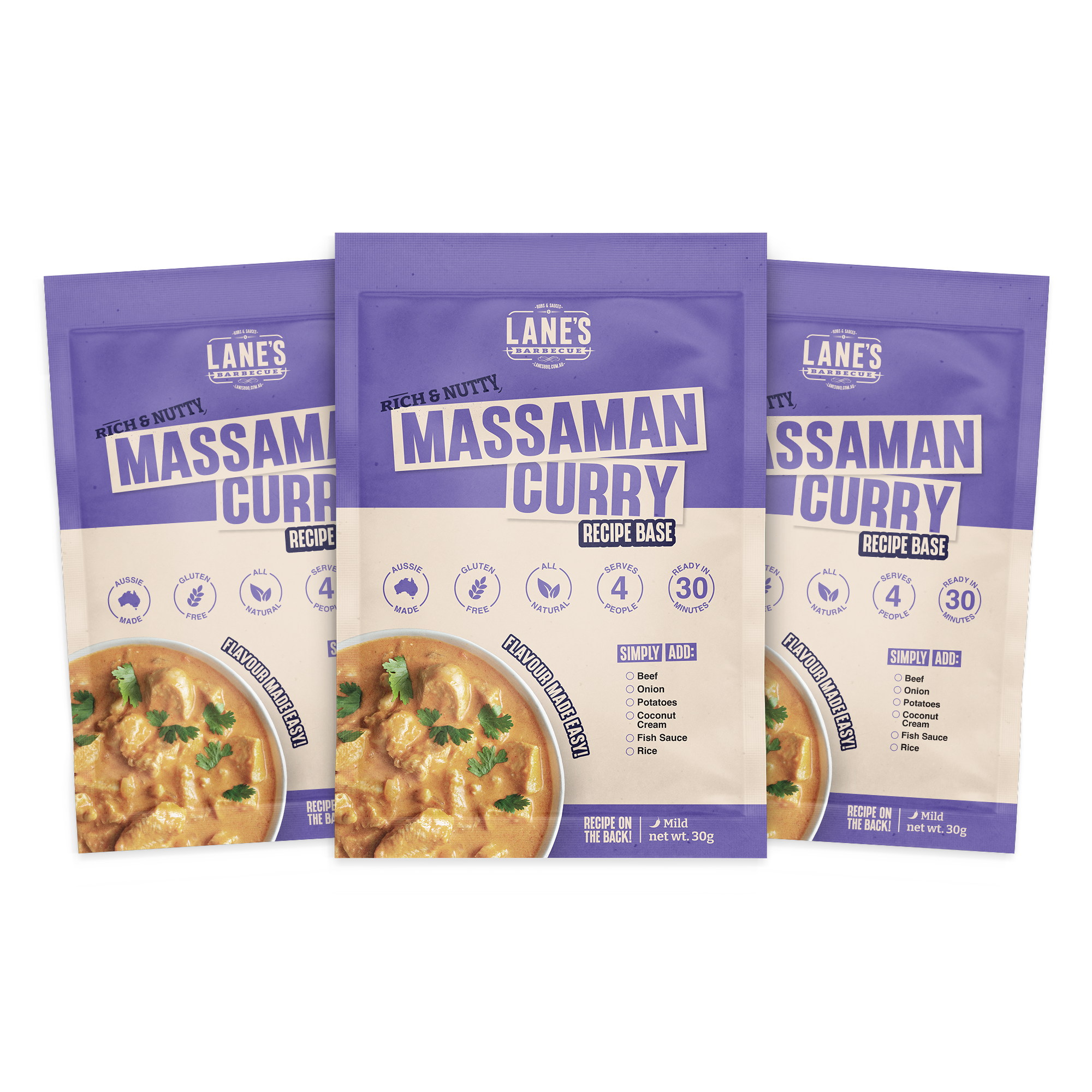 Rich & Nutty Massaman Recipe Base 3pk