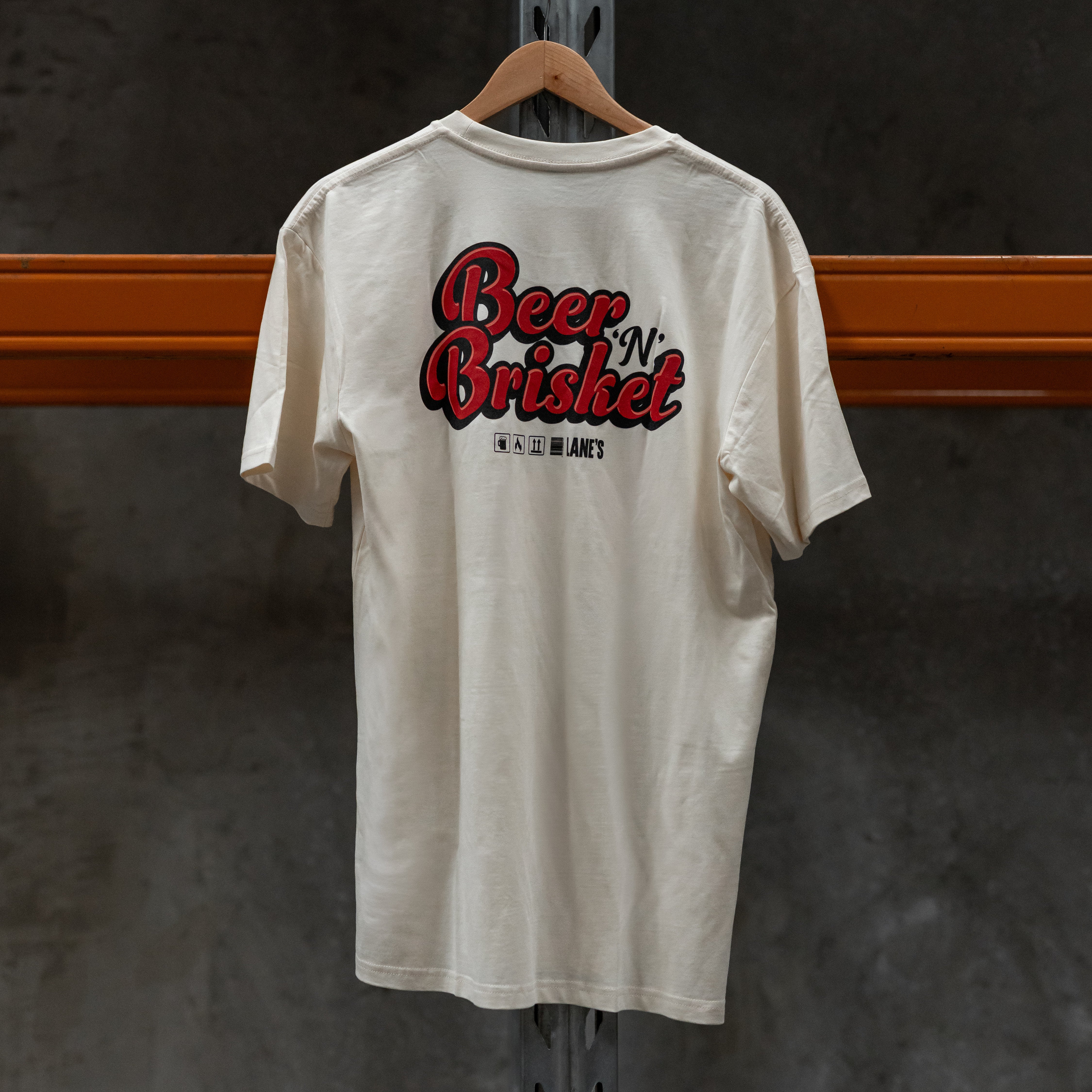 Beer n Brisket T Shirt - Cream