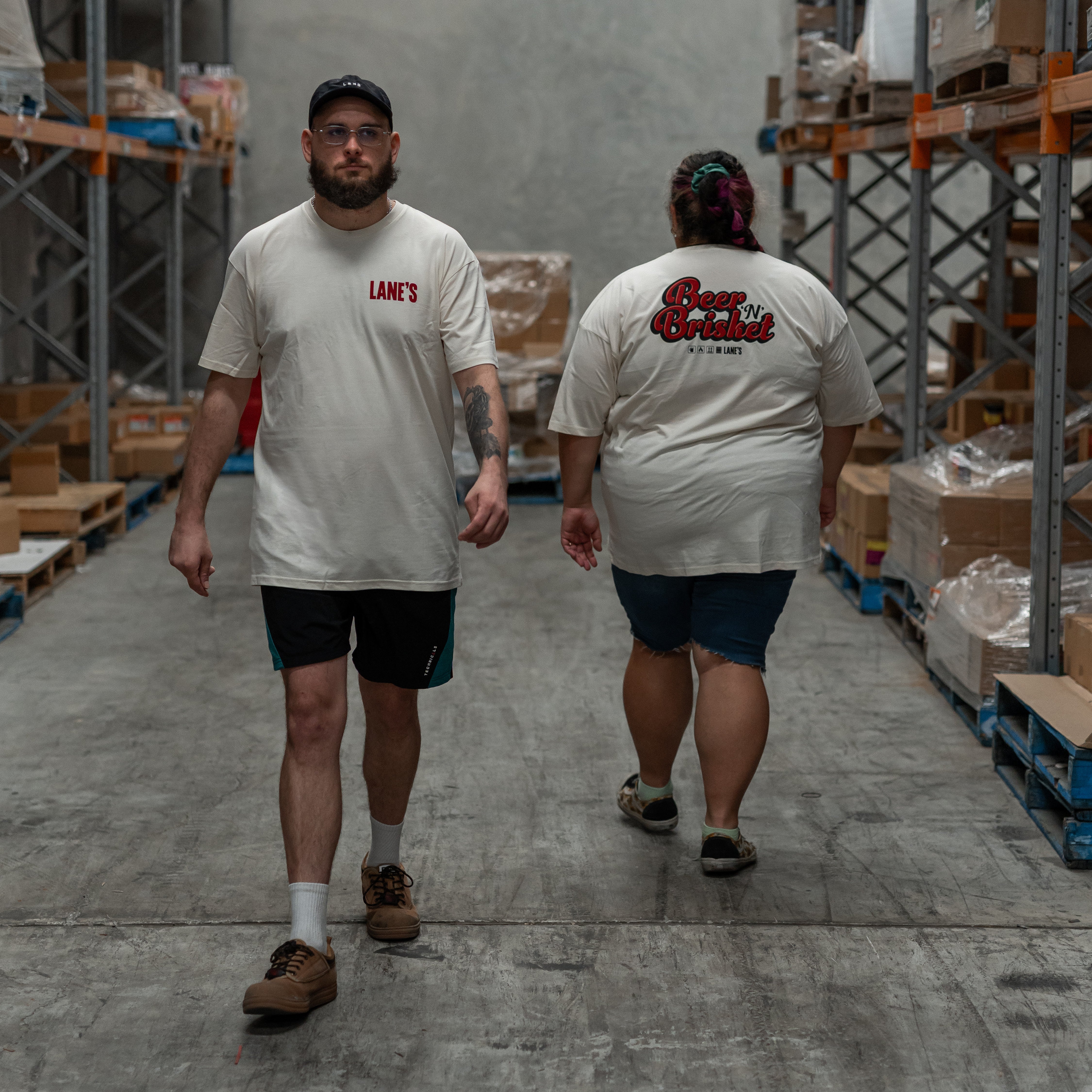 Beer n Brisket T Shirt - Cream