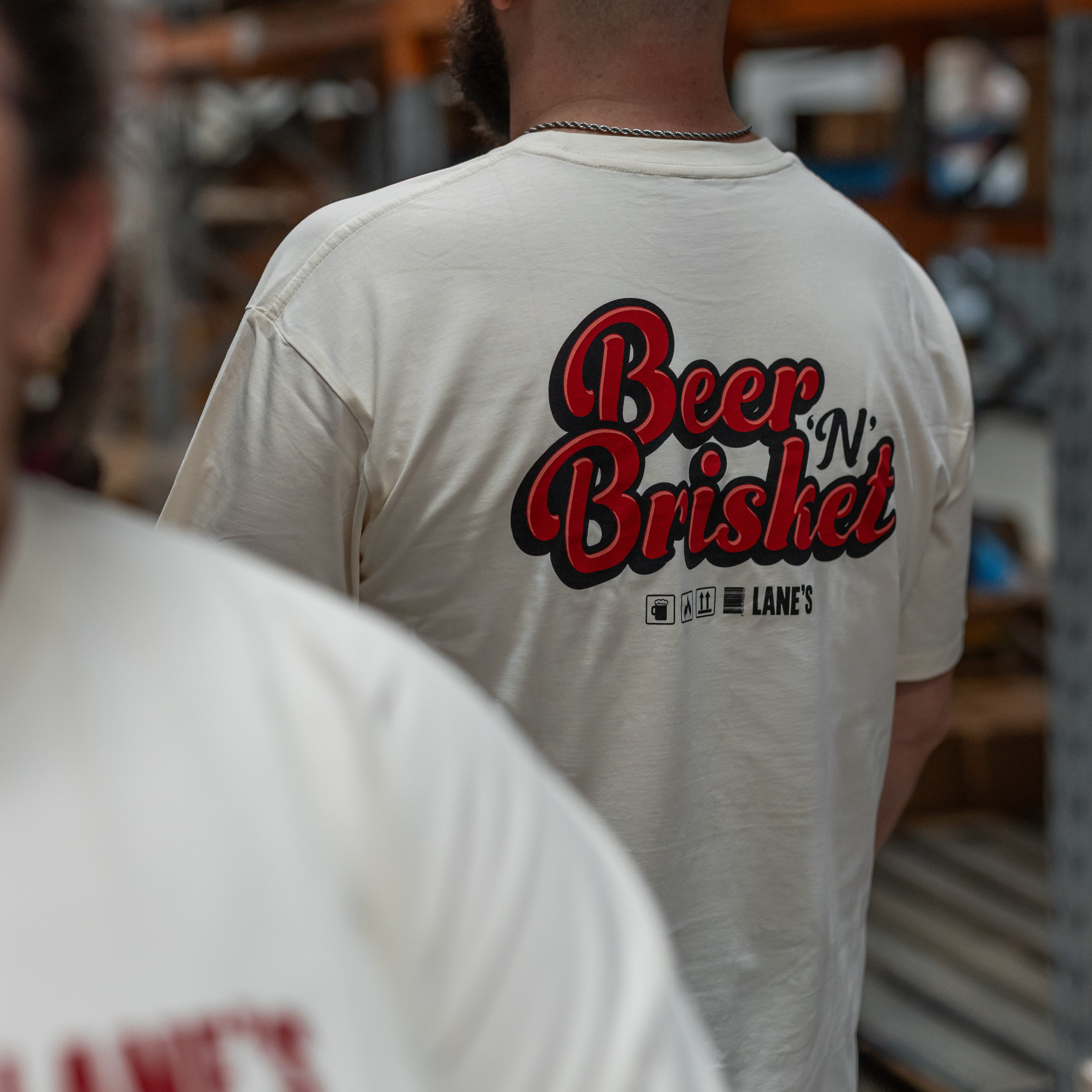 Beer n Brisket T Shirt - Cream