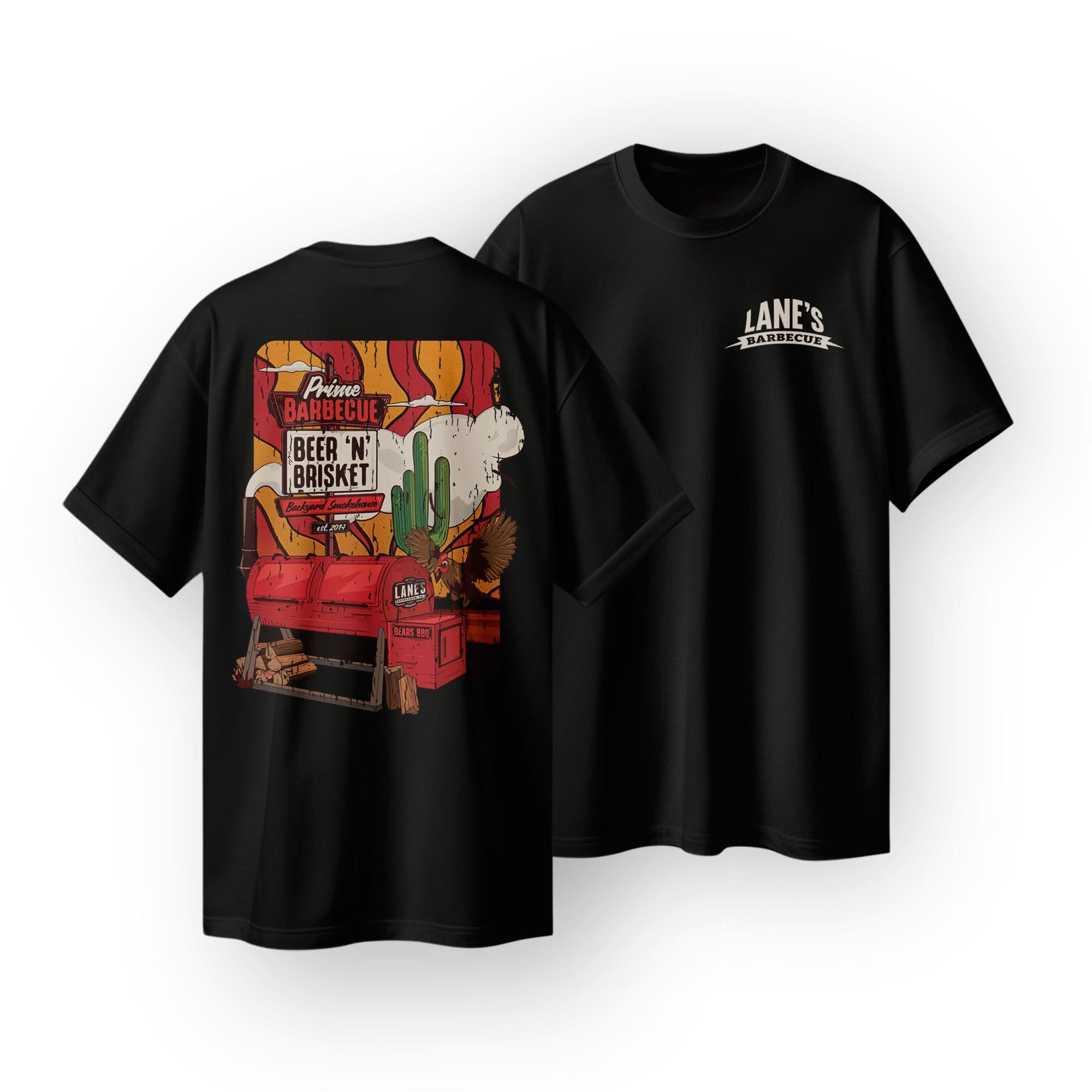 Prime BBQ T Shirt - Black