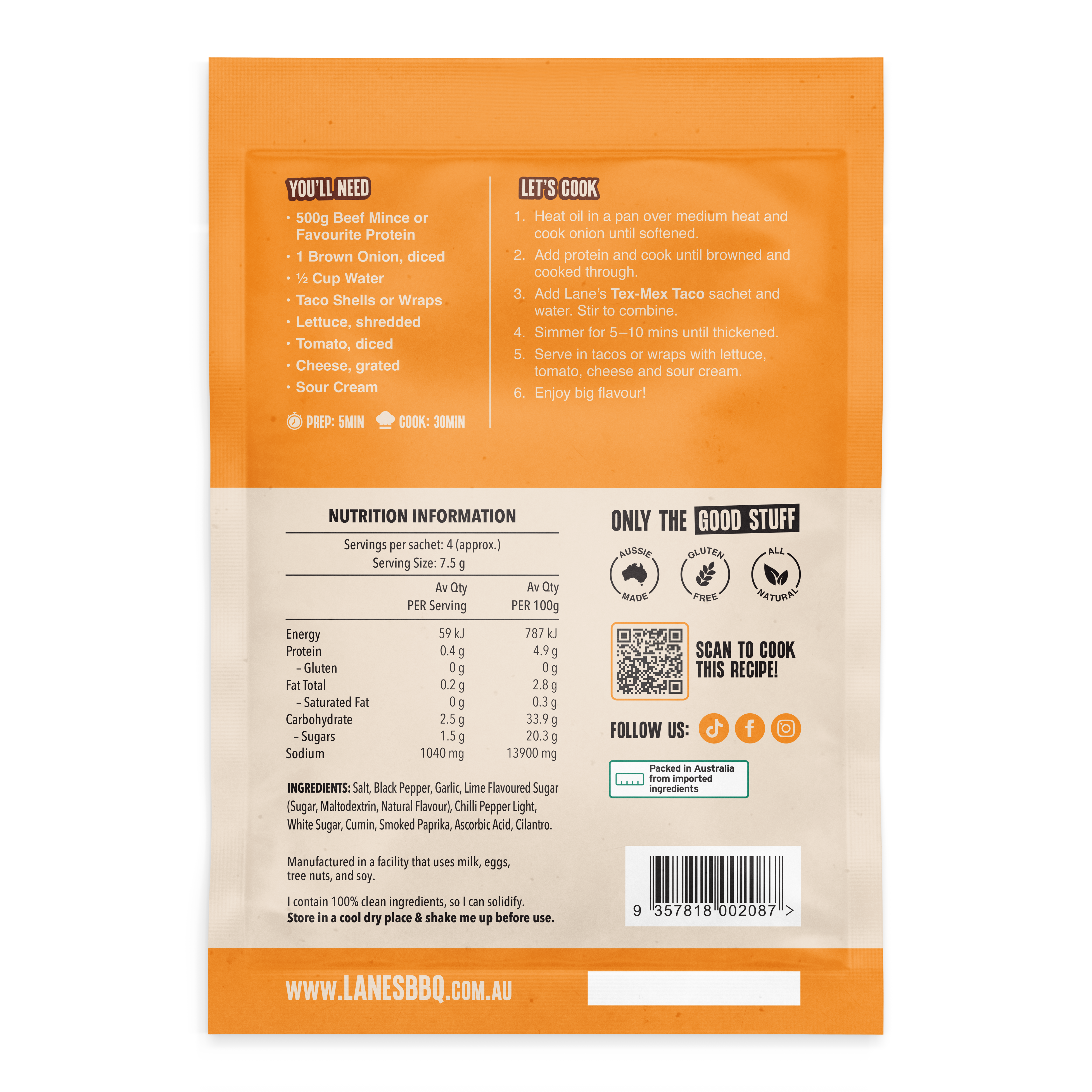 Zesty Tex-Mex Taco Recipe Base 3pk